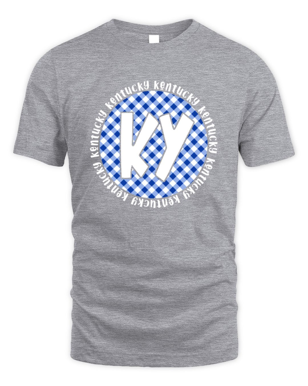 Kentucky Branded Ky Initial Gingham Tee