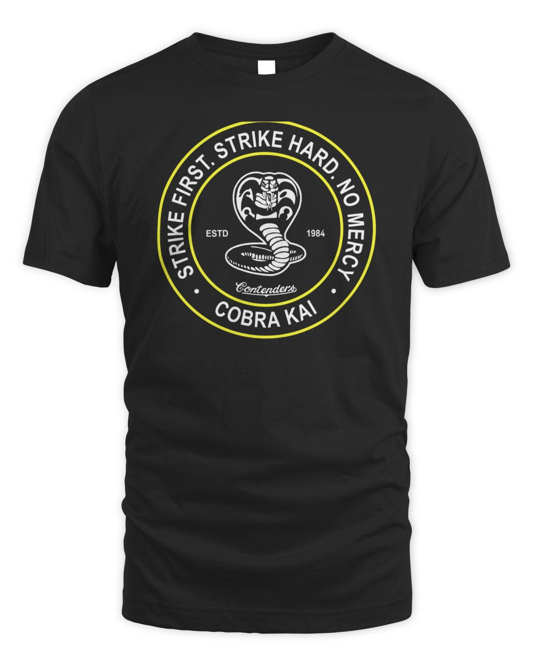Men's Contenders Clothing Black Cobra Kai Circles Stamp T-shirt