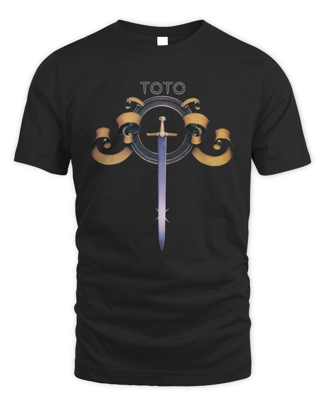 Manhead Merch Navy Toto Self Titled Sword Graphic T-shirt
