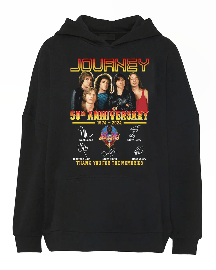 Journey 50th Anniversary 1974-2024 Thank You For The Memories Signature Hoodie