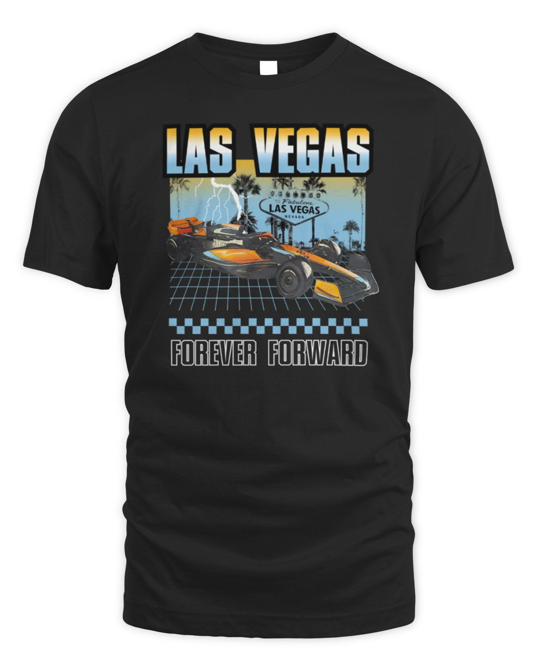Mclaren F1 Merch 2024 Las Vegas Grand Prix Lightning Speed T-shirt