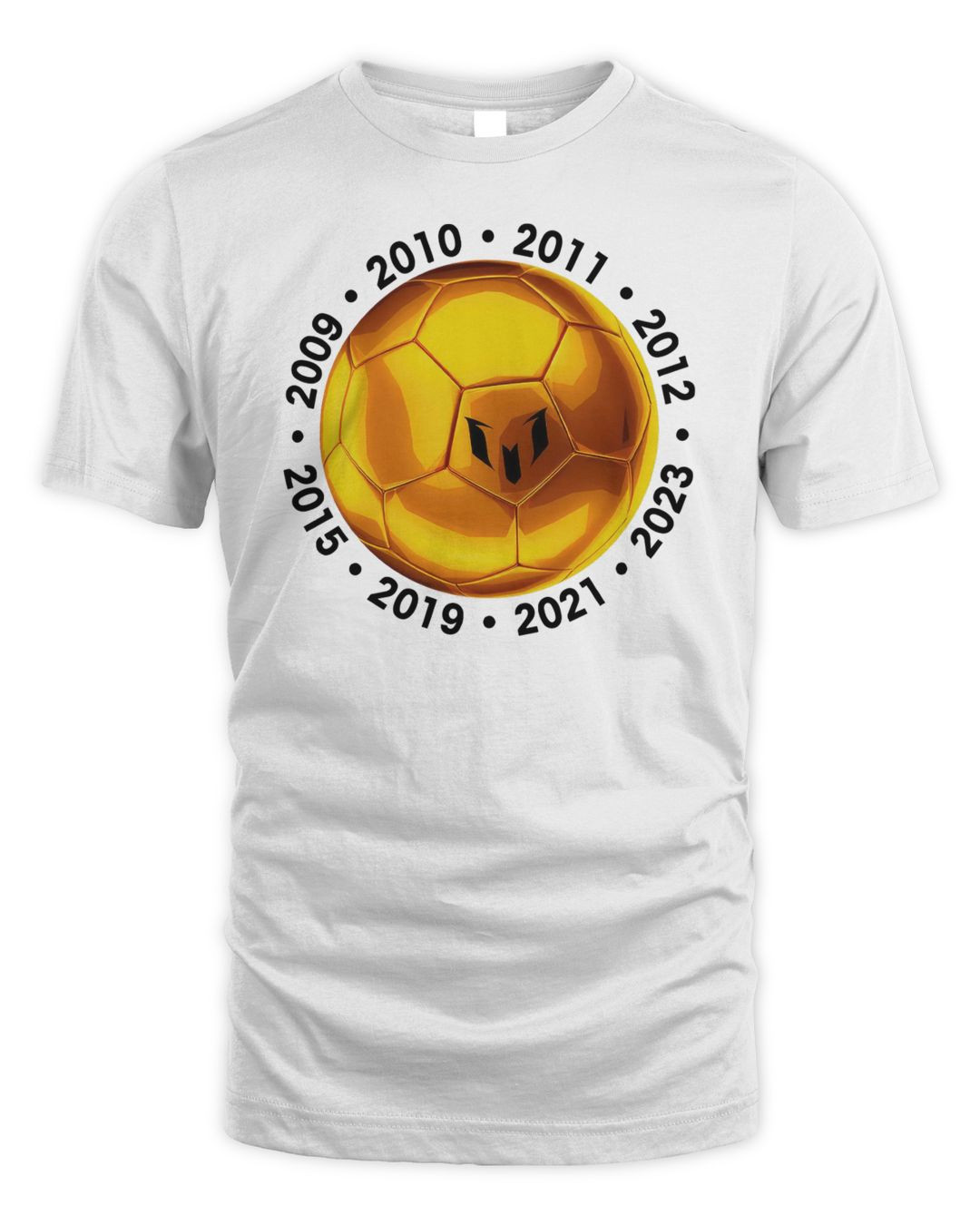 Messi Merchandise Ballon D'or 8 Gold Years Shirt