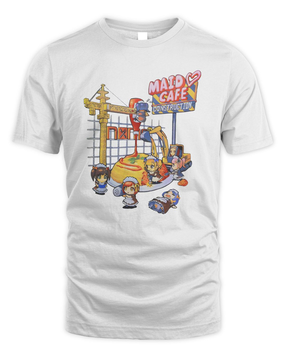 Maid Cafe Construction T Shirt
