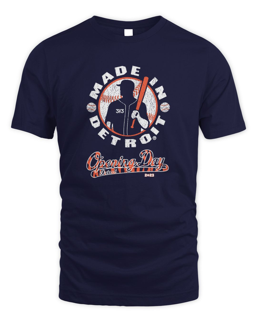 Made In Detroit Opening Day 2023 New T Shirt Navy