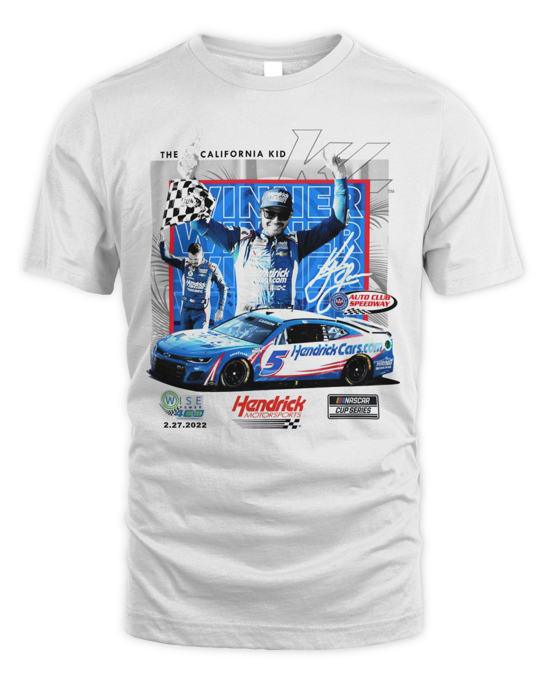 Kyle Larson Checkered Flag 2022 Wise Power 400 Race Winner Shirt