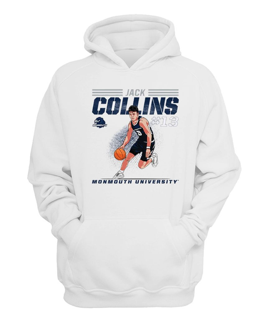 Jack Collins Monmouth #13 B Monmouth University Cartoon Hoodie White