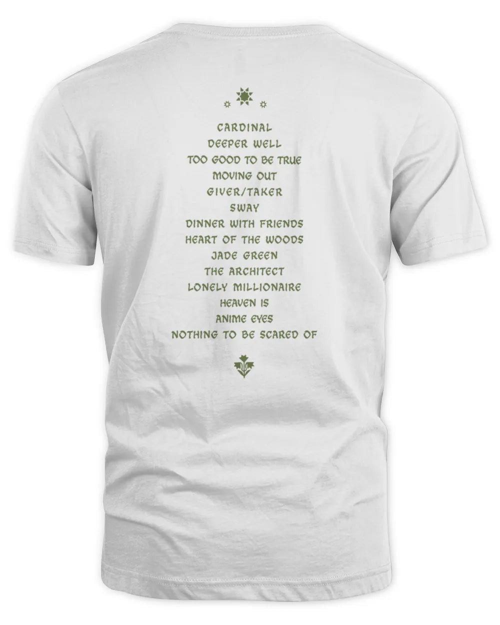 Kacey Musgraves Merch Store I Found A Deeper Well Tracklist T Shirt