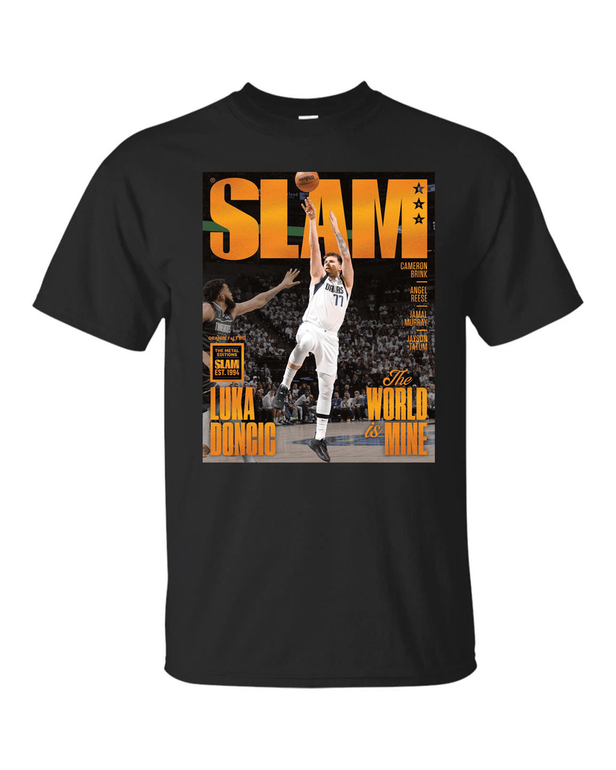 Luka Doncic The World Is Mine Run To The '24 Finals With The Cover Of Slam 250 The Orange Classic T Shirt