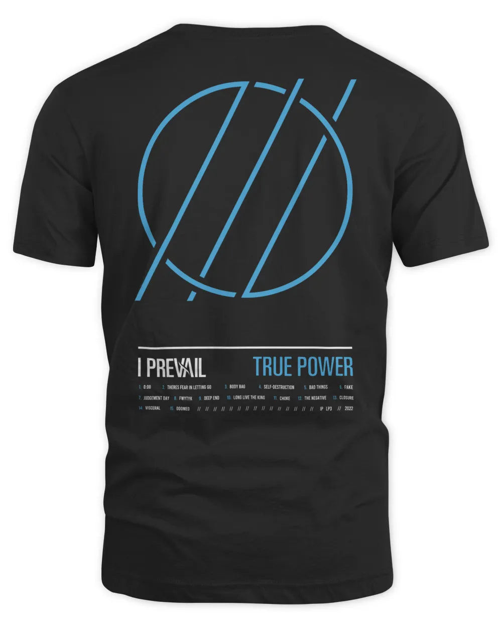 I Prevail Merch True Power Track List T-shirt