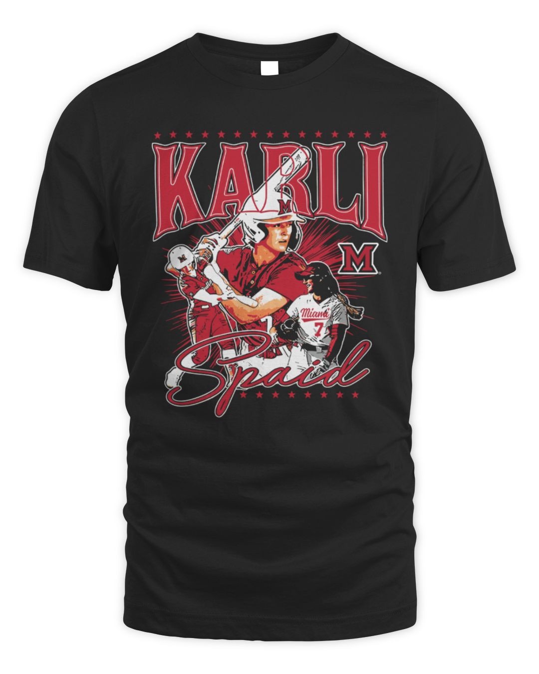 Karli Spaid #7 Miami Redhawks Softball 2024 Tee