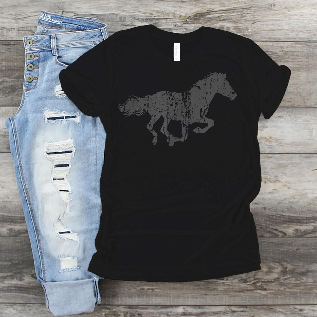 Horse Vintage Design - Horse Print T-shirt