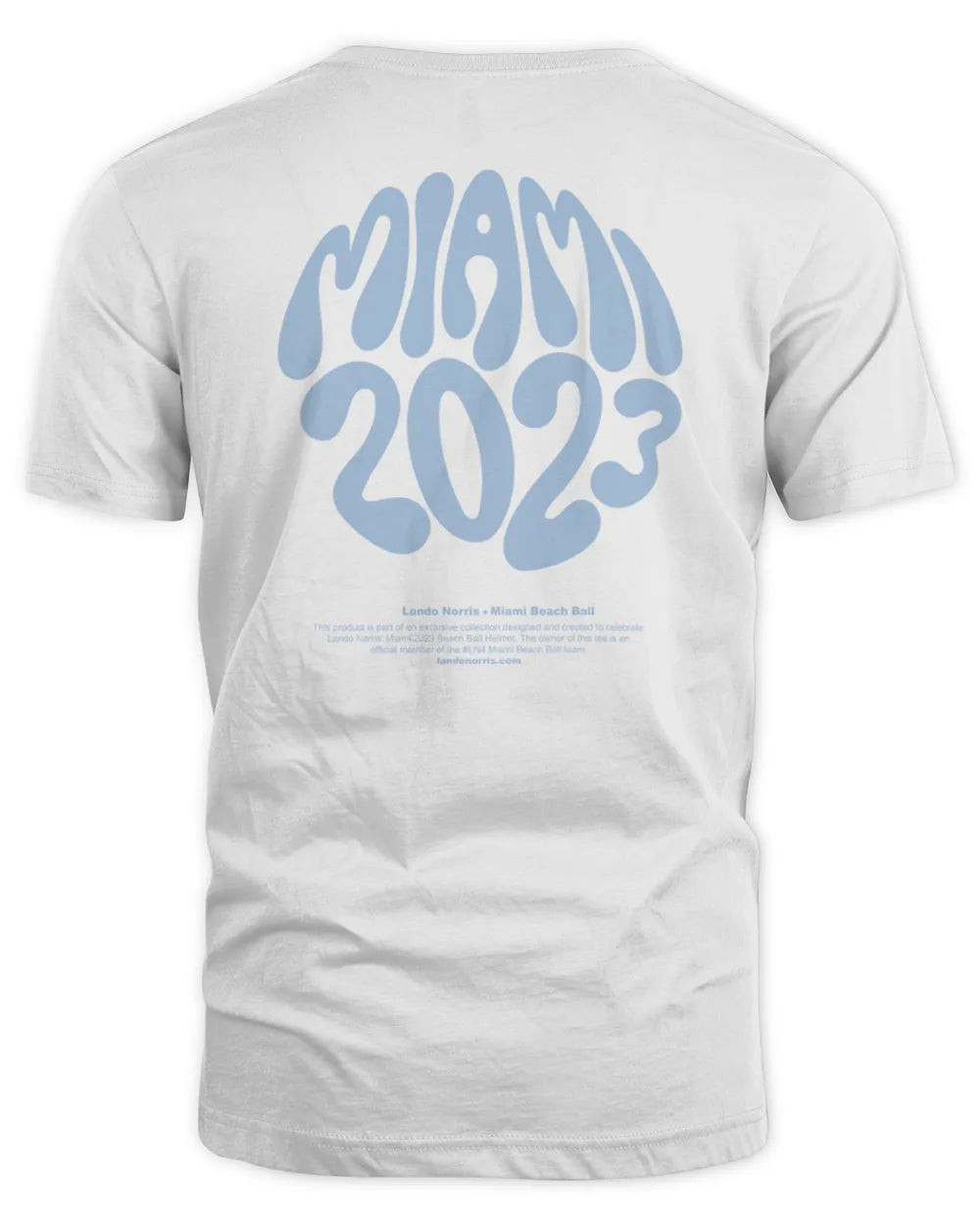 Lando Norris Merch Miami 2023 White T-shirt