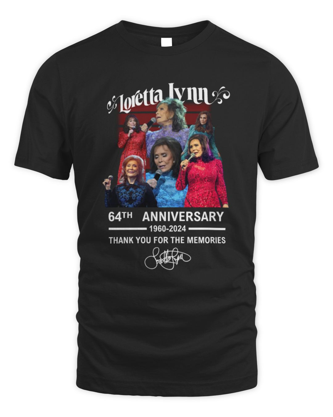 Loretta Lynn 64th Anniversary 1960-2024 Thank You For The Memories T Shirt