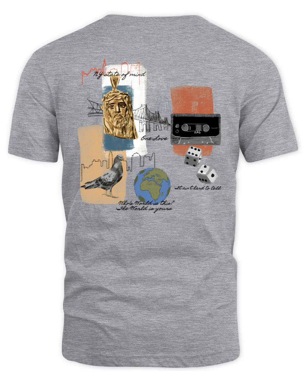 Nas 30 Years Of Illmatic Tan T Shirt