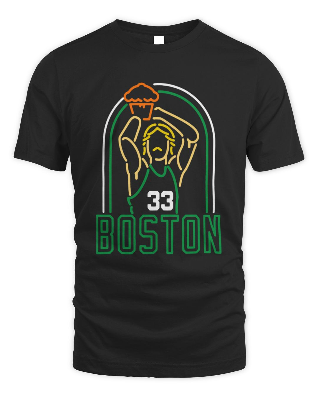 Mustache Cakes Larry Bird Boston T Shirt
