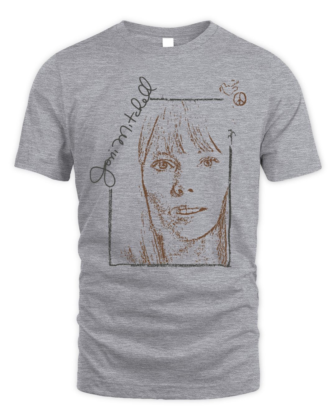 Joni Mitchell Merchandise Portrait Signature Shirt