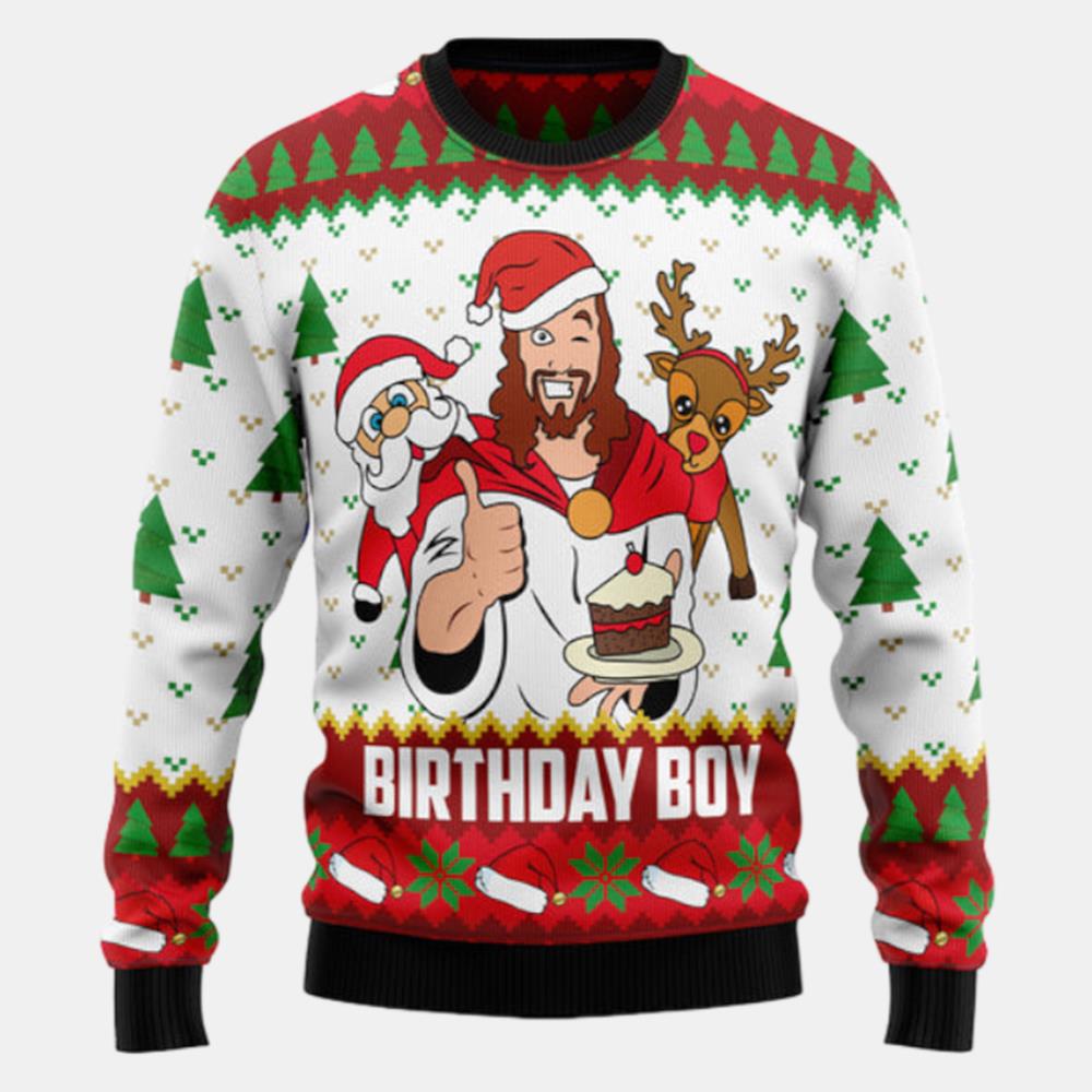 Jesus Birthday Boy Ugly Sweater
