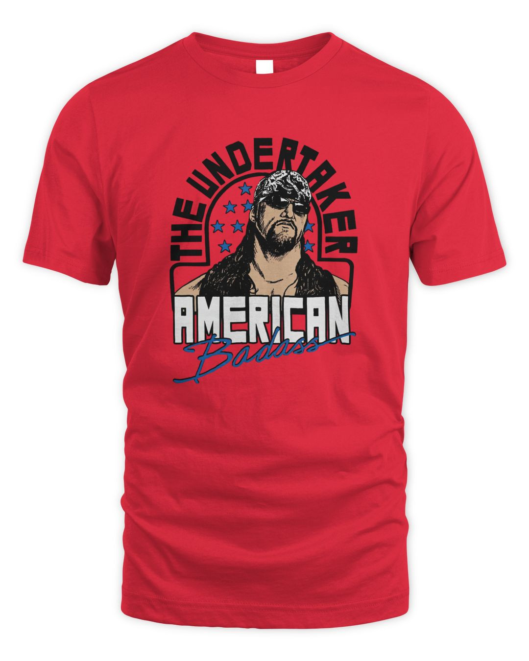 Men's Homage Heather Red The Undertaker American Badass Tri-blend 2023 Tshirt