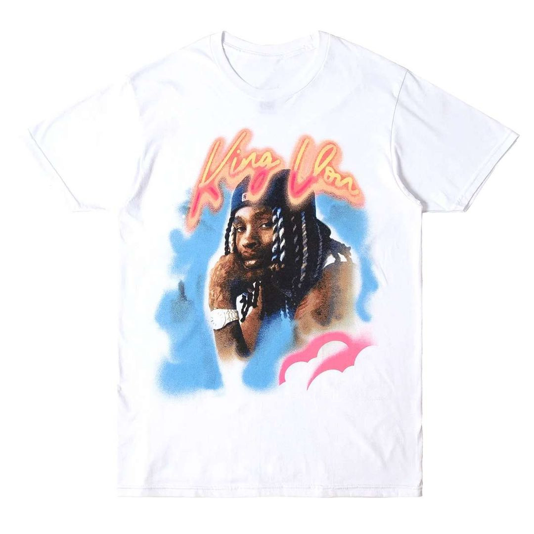 King Von Merch Kv Airbrushed White Tee
