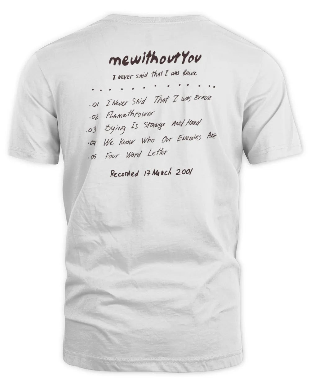 Mewithoutyou Never Dream Tee Shirt