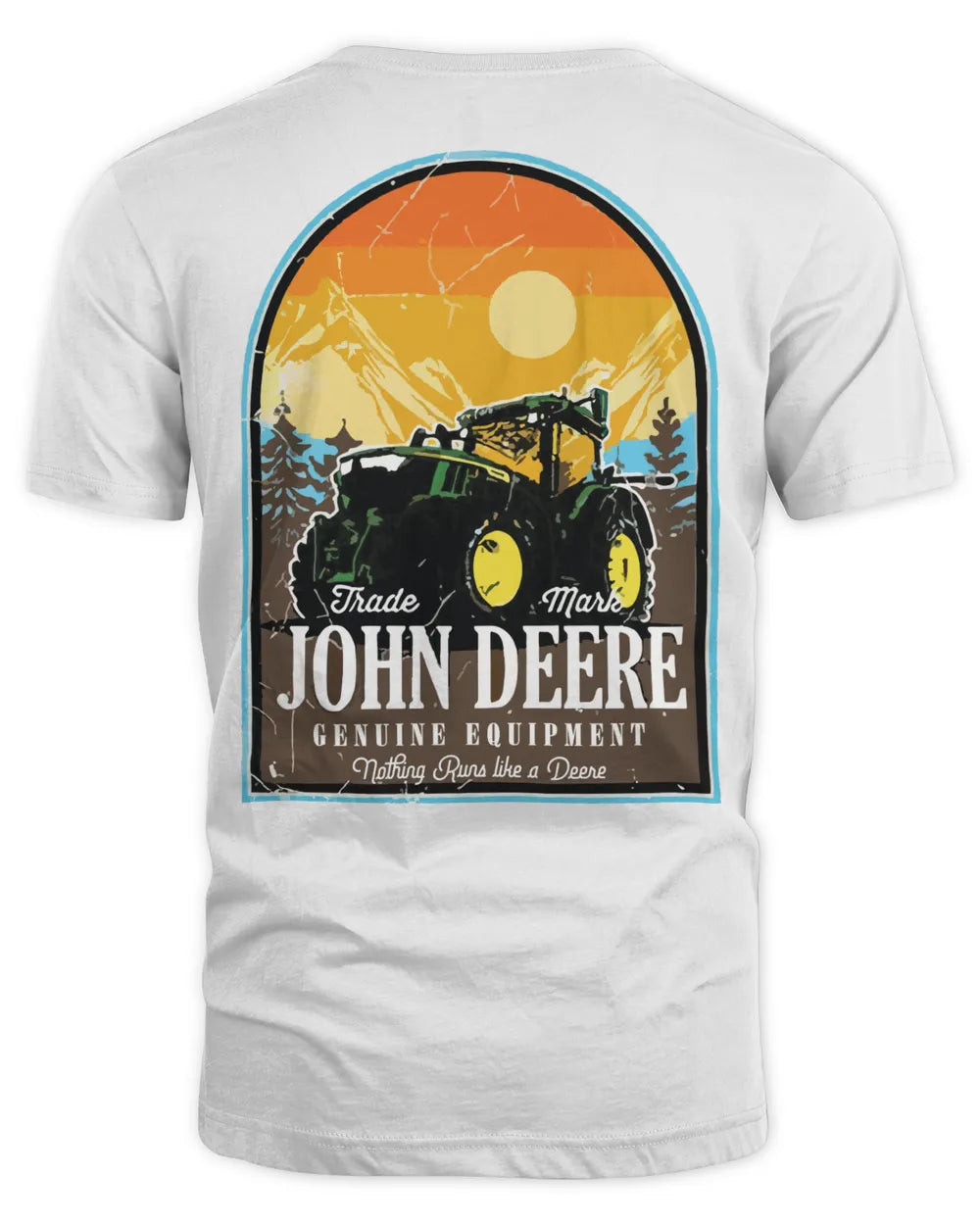 John Deere Merch Sunset Tractor Shirt