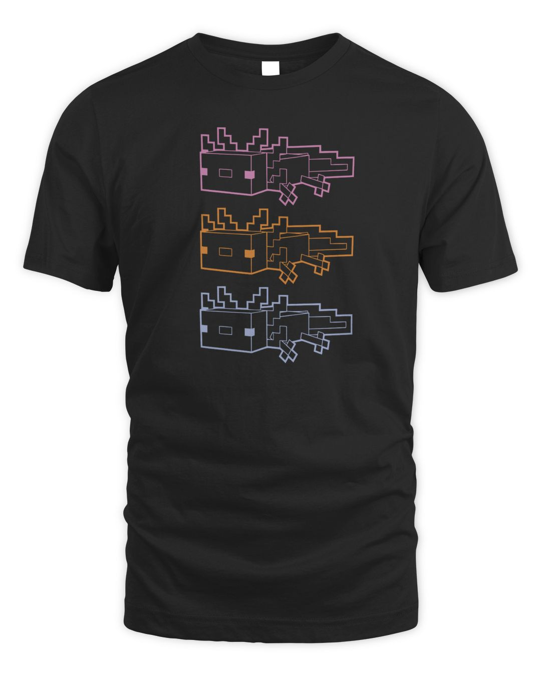 Minecraft Axolotl Outline T-shirt