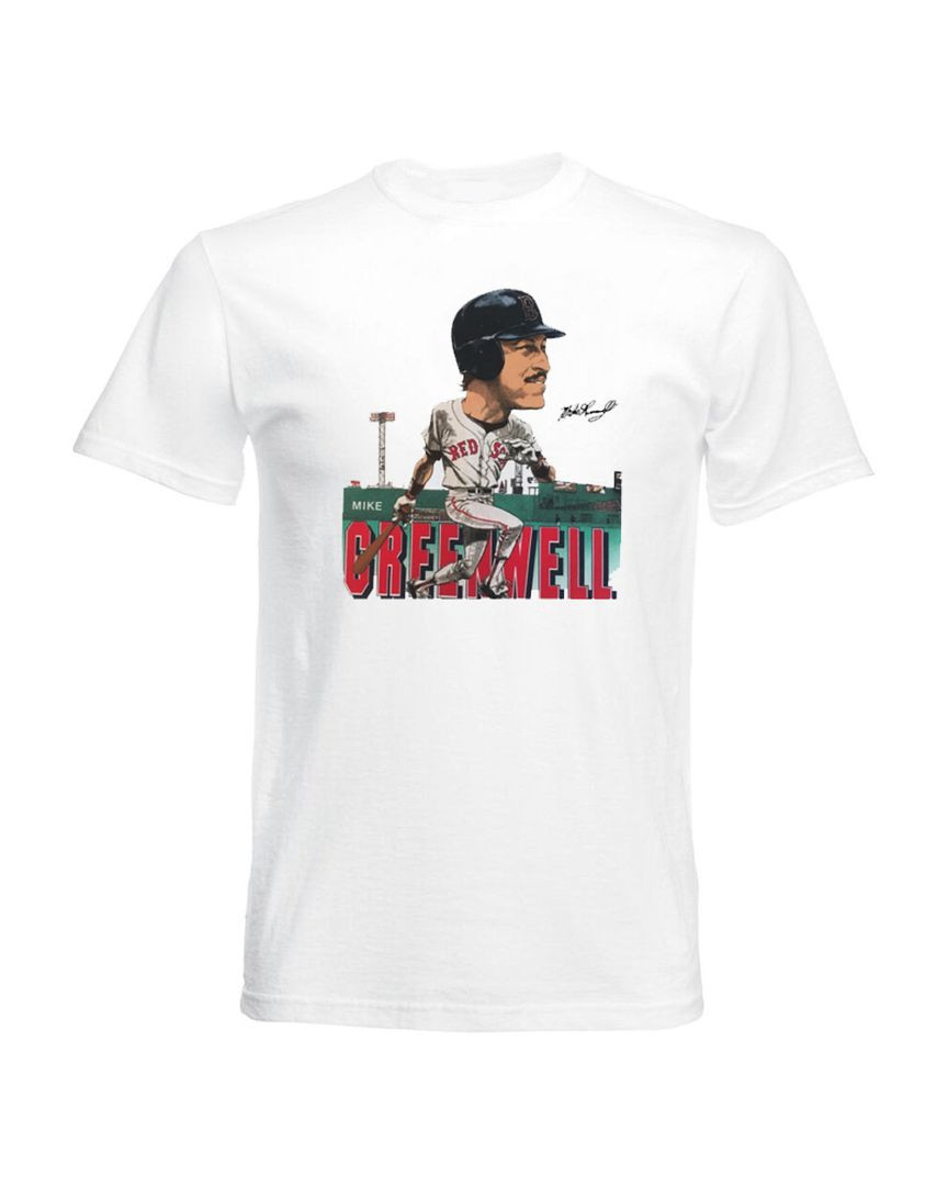 Mike Greenwell Retro Boston Baseball Legend Caricature T Shirt