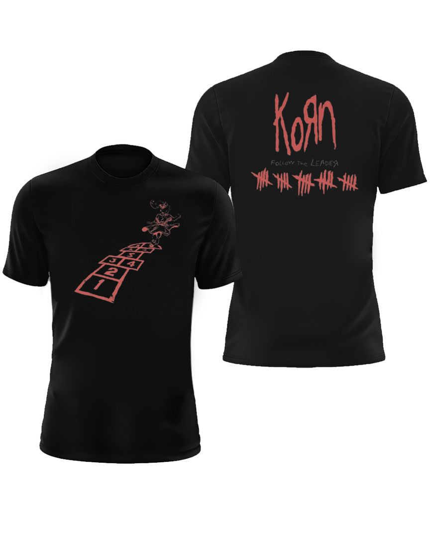 Korn Merch Follow The Leader 25 Hopscotch T Shirt