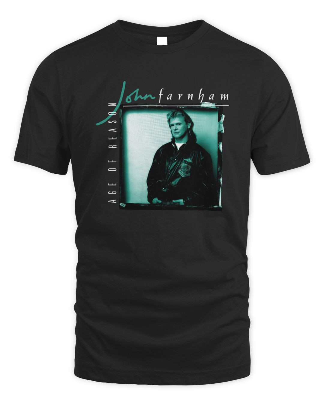 John Farnham Age Of Reason 35th Anniversary Retro Black Tshirts