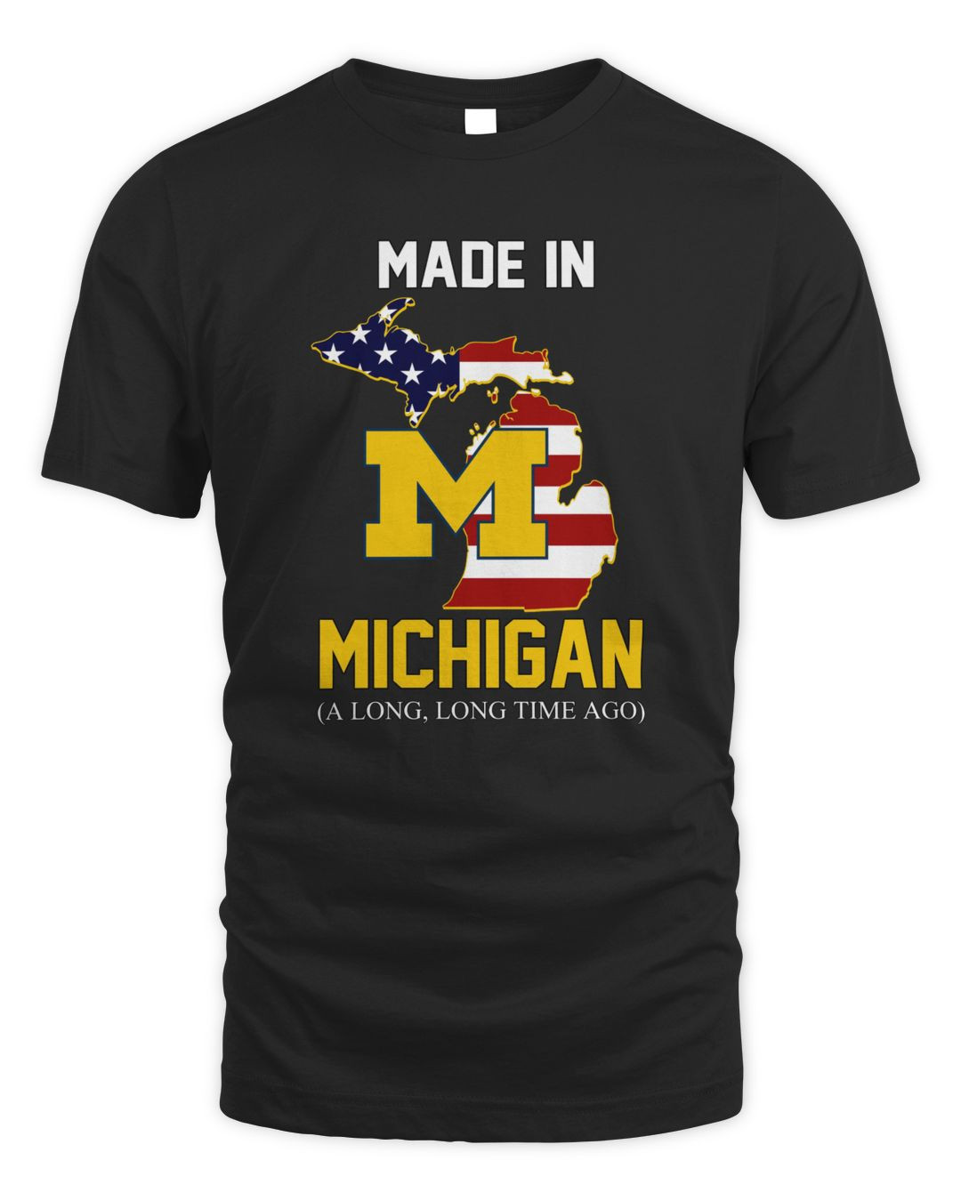 Made In Michigan Along Long Time Ago T-shirt Navy