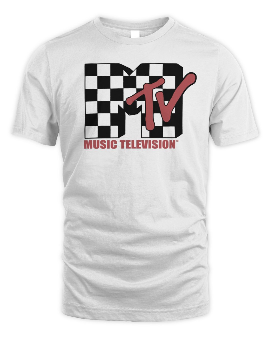 Homage Merch Mtv Checkered Logo Shirt