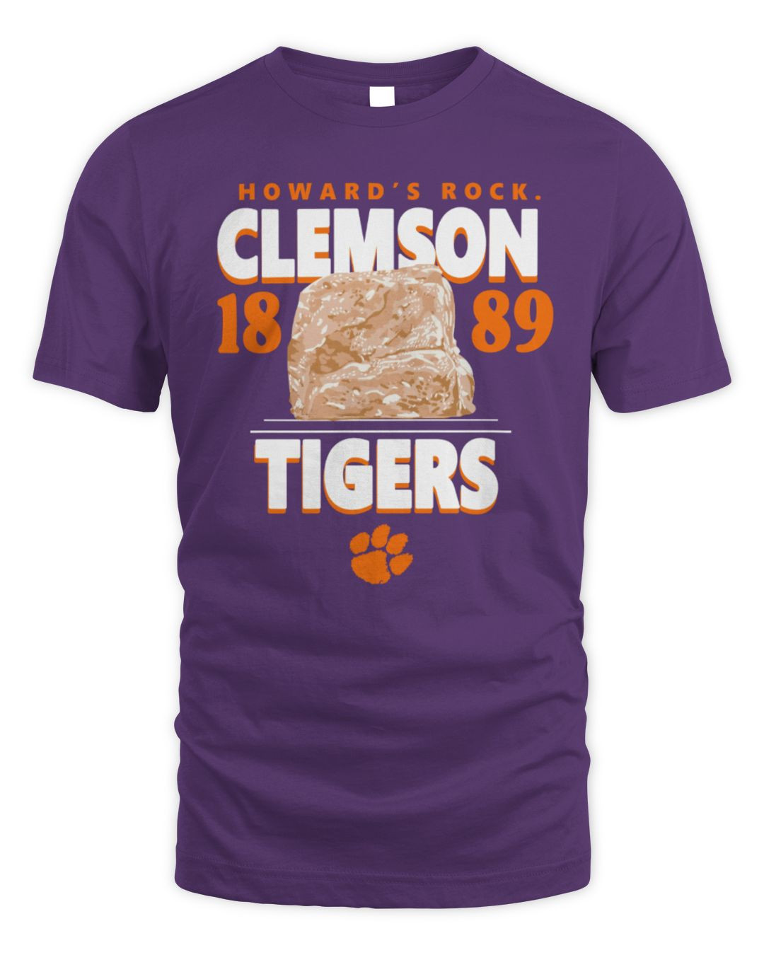 Howard's Rock Clemson Tigers Unisex Hyper Local Roughed Up Rock Est 1889 Tee