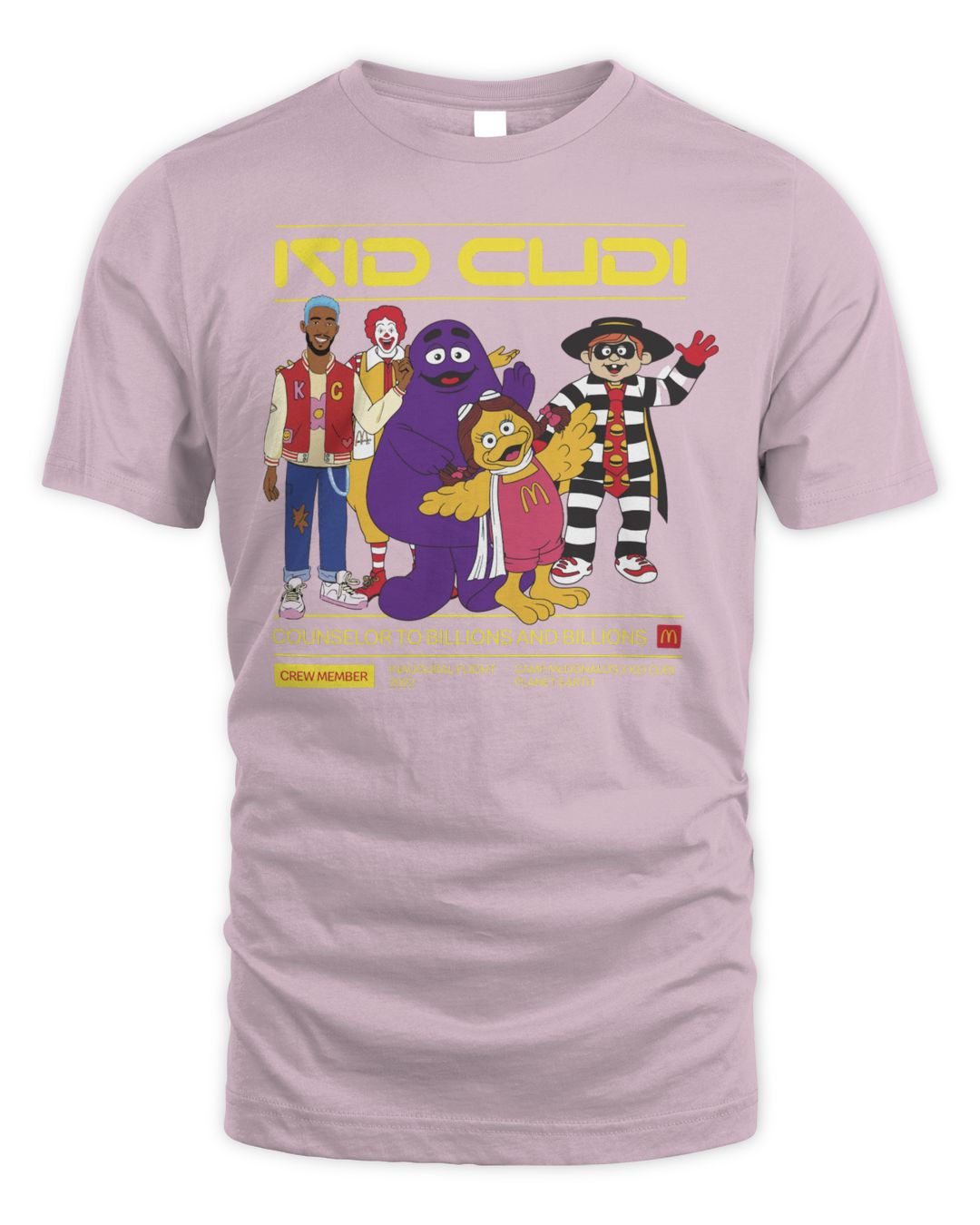 Kid Cudi Mcdonalds Merch Crew Team Shirt