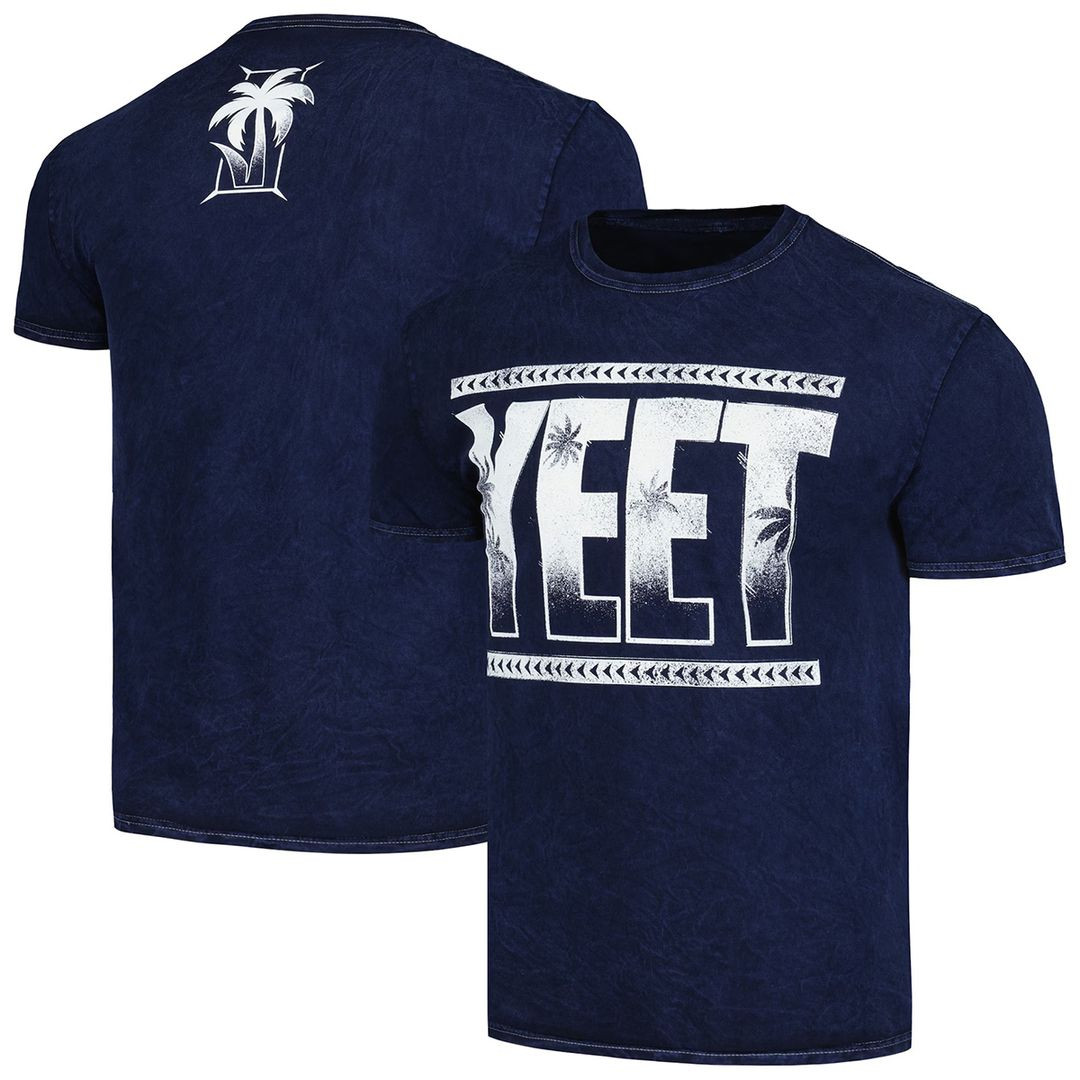 Jey Uso Merch Navy Jey Uso Mineral Wash Shirt