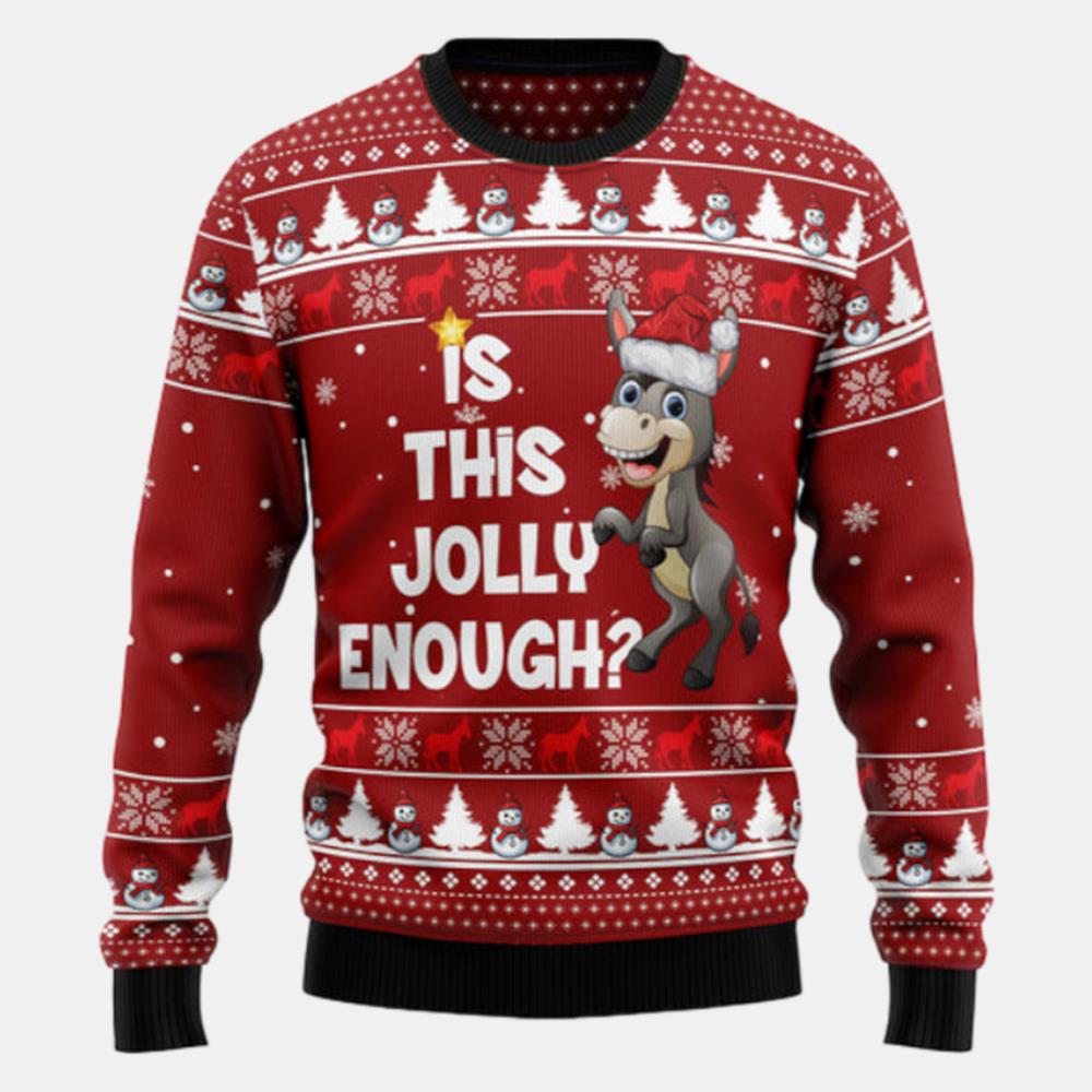 Is This Jolly Enough Donkey Ugly Sweater