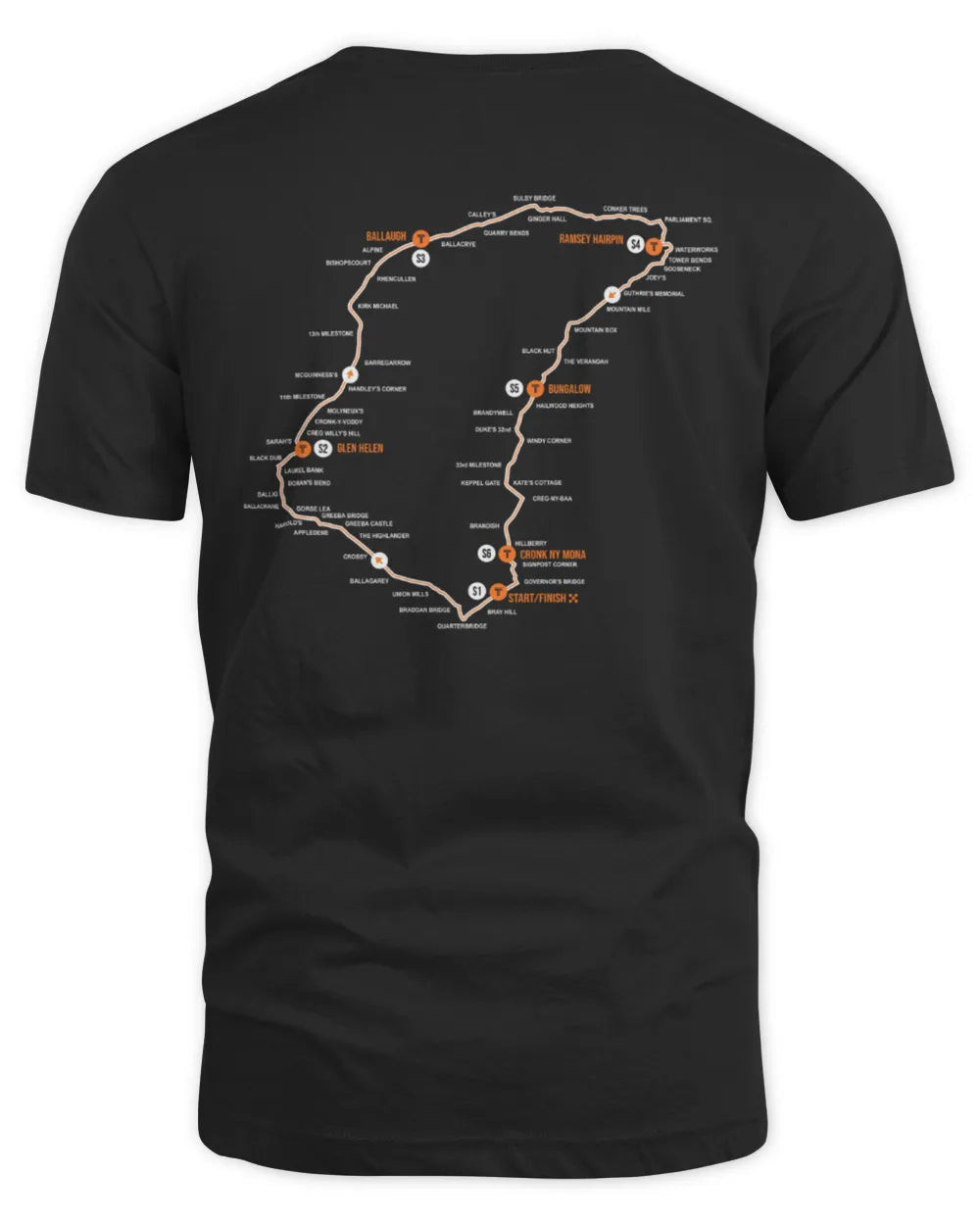 Isle Of Man Tt Merchandise Isle Of Man Tt 260 Black Tt Stripe T Shirt