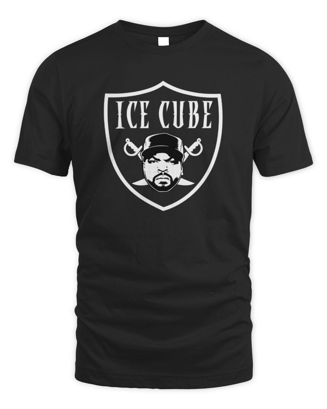 Ice Cube Merch Ice Cube Shield Logo Black T-shirt