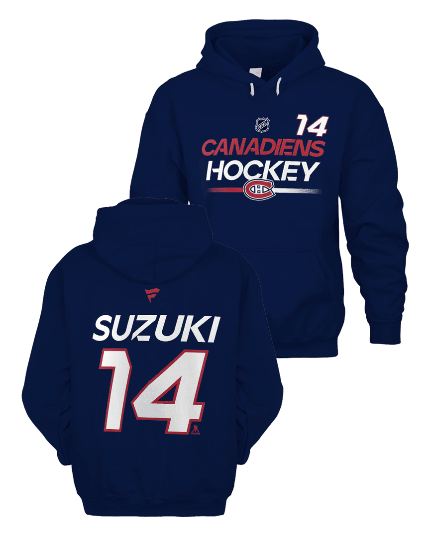 Montreal Canadiens Nick Suzuki Name & 14 Number Hockey Hoodie