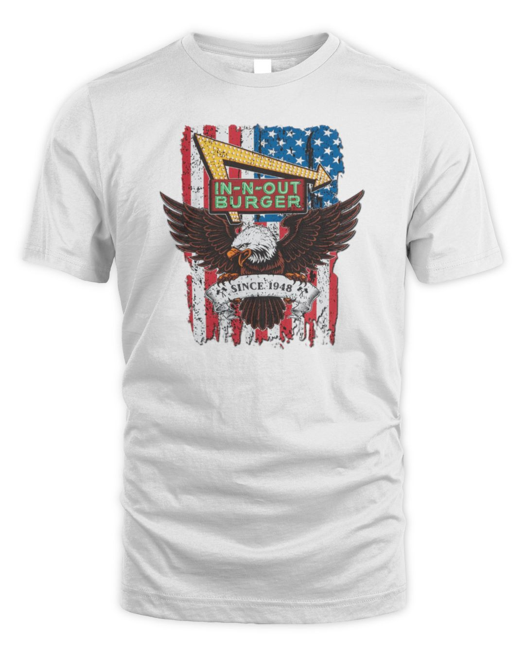 In N Out Merch Store American Flag T Shirt