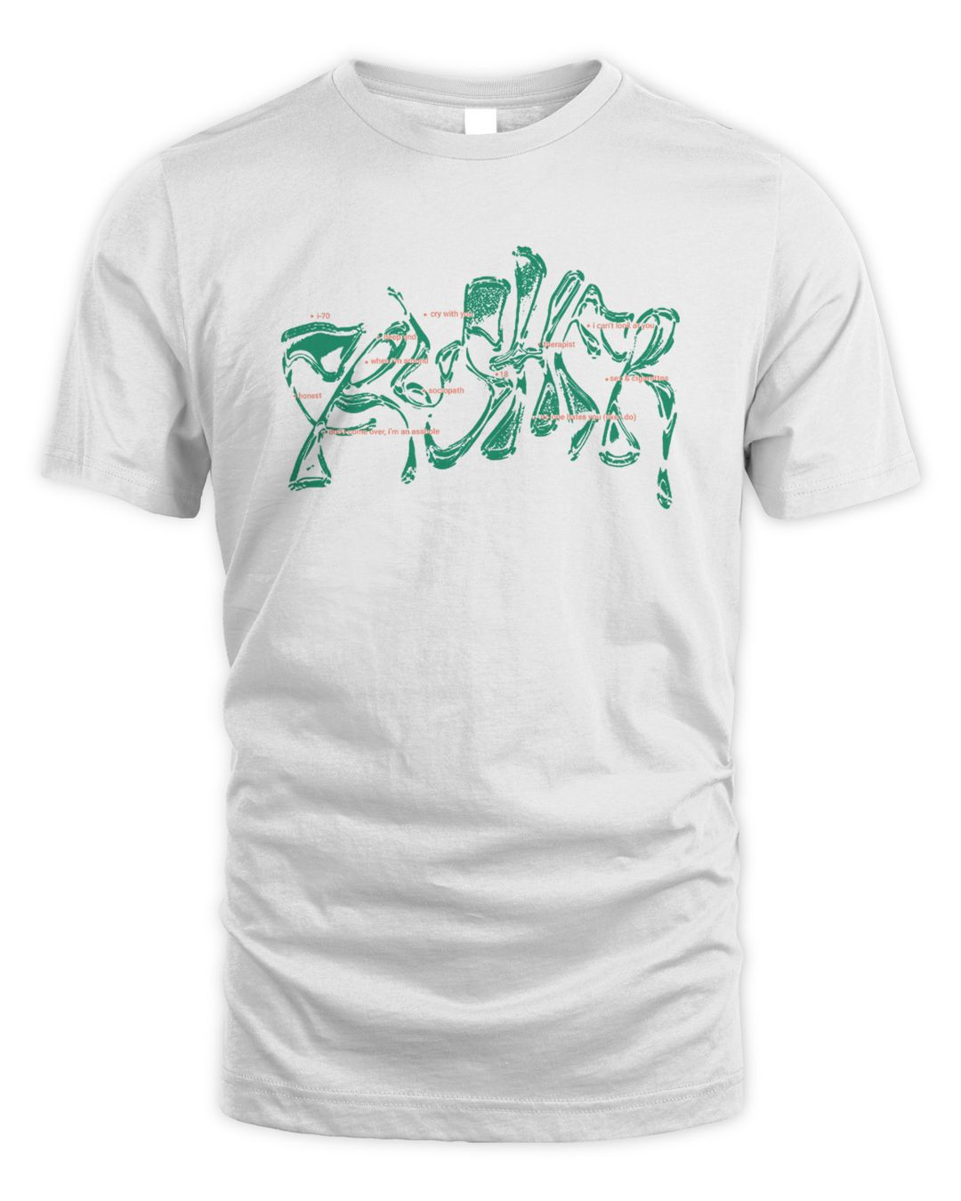 Jeremy Zucker Merch Tracklist Tee