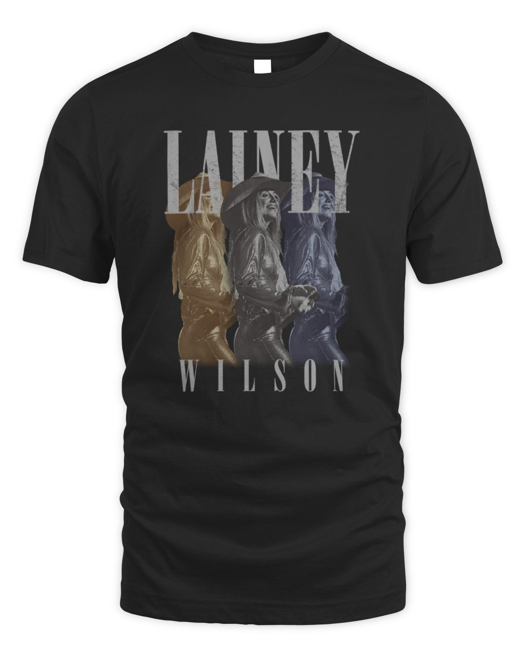 Lainey Wilson Black Overlay Photo T-shirts