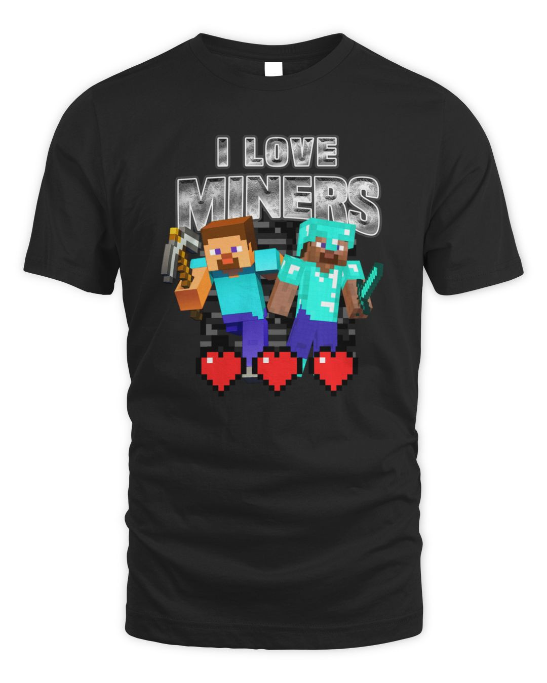 Minecraft I Love Miners T-shirt