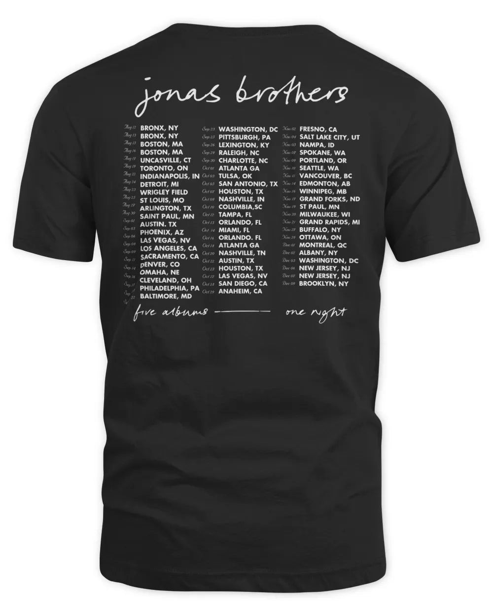 Jonas Brothers Merch Stage Pic T-shirt