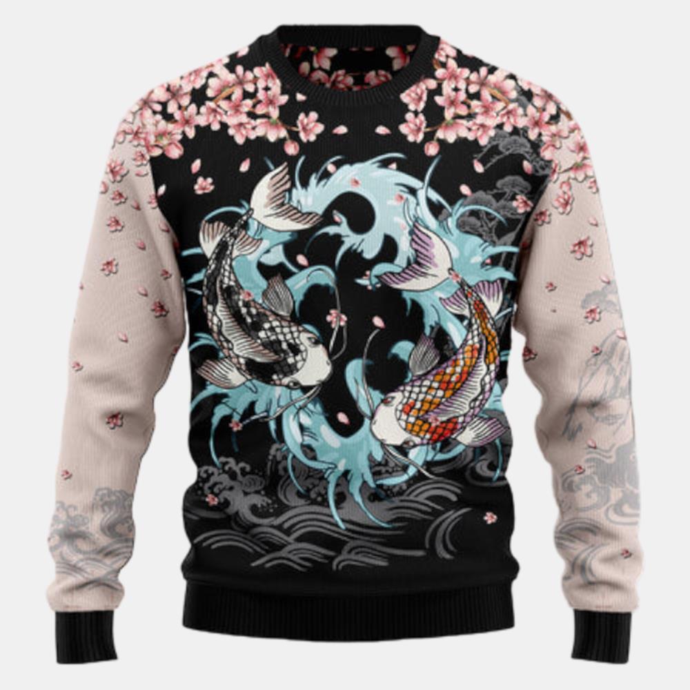 Koi Blossom Ugly Sweater