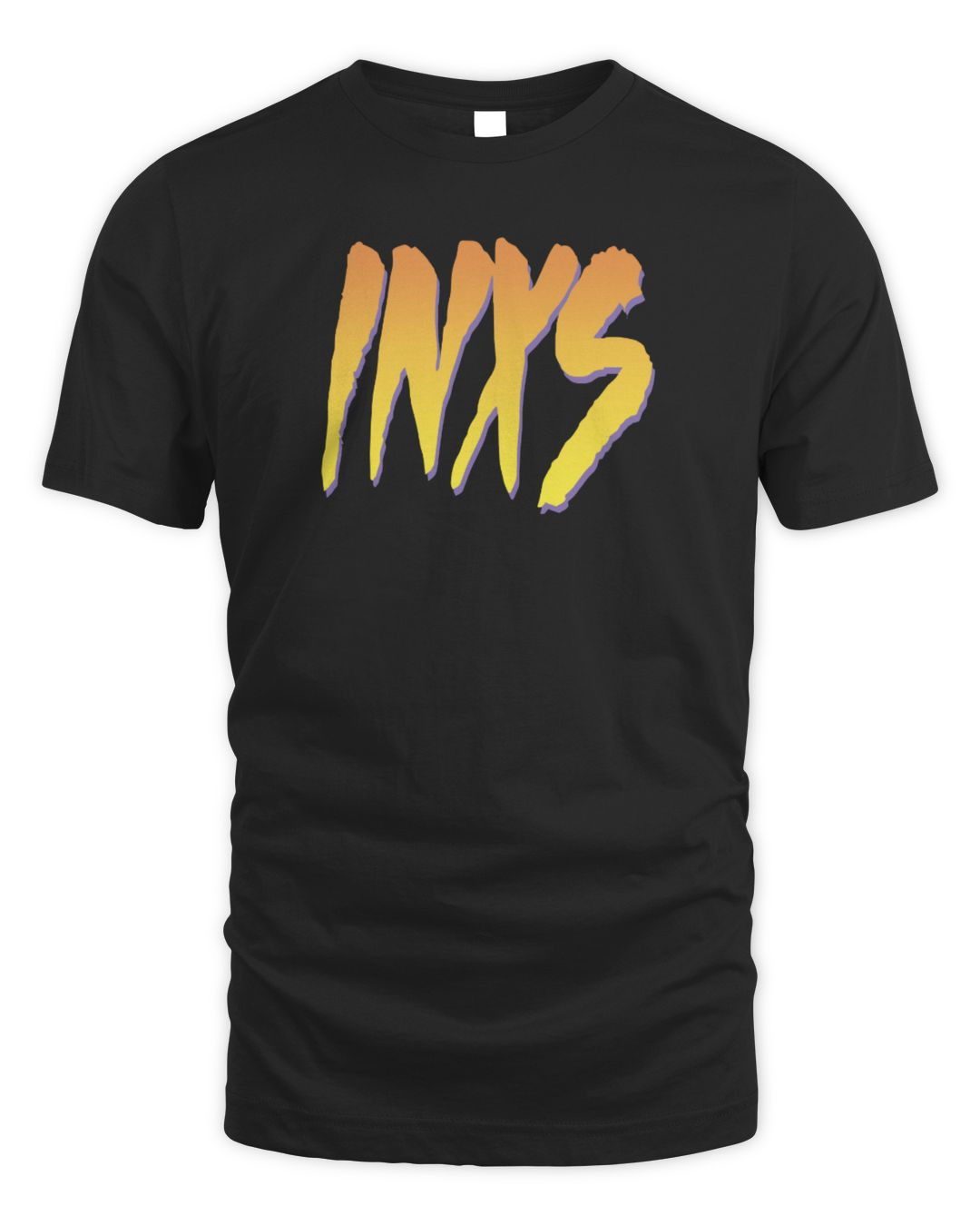 Inxs Brush Logo Black T-shirt