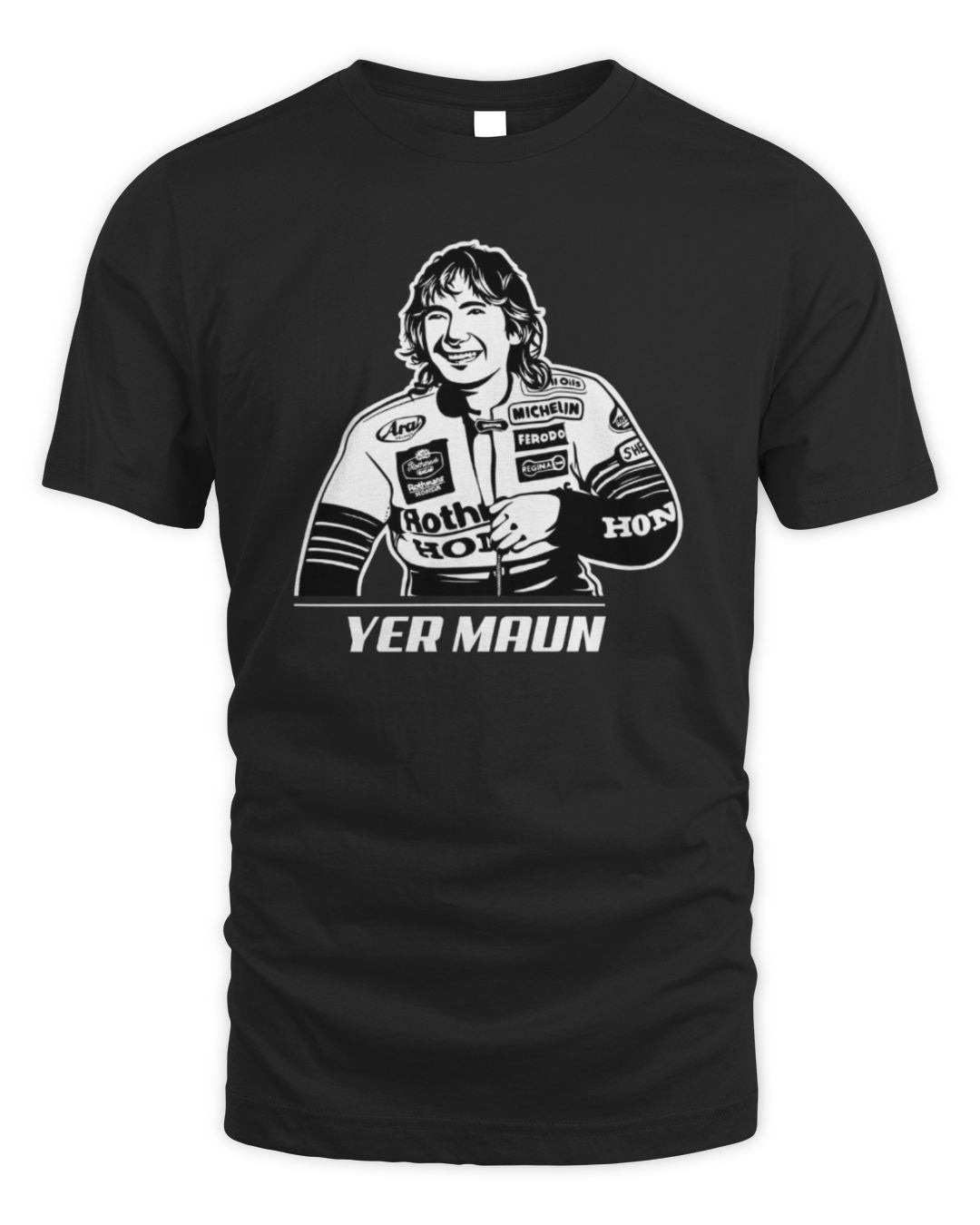 Joey Dunlop Yer Maun T-shirt Black