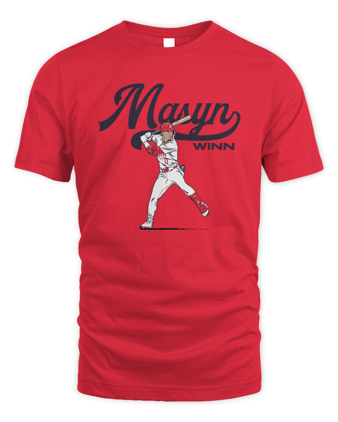 Masyn Winn Slugger Swing Red Shirt
