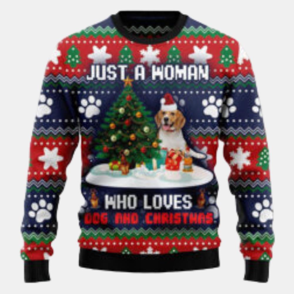 Just A Women Who Love Dog Ugly Sweater