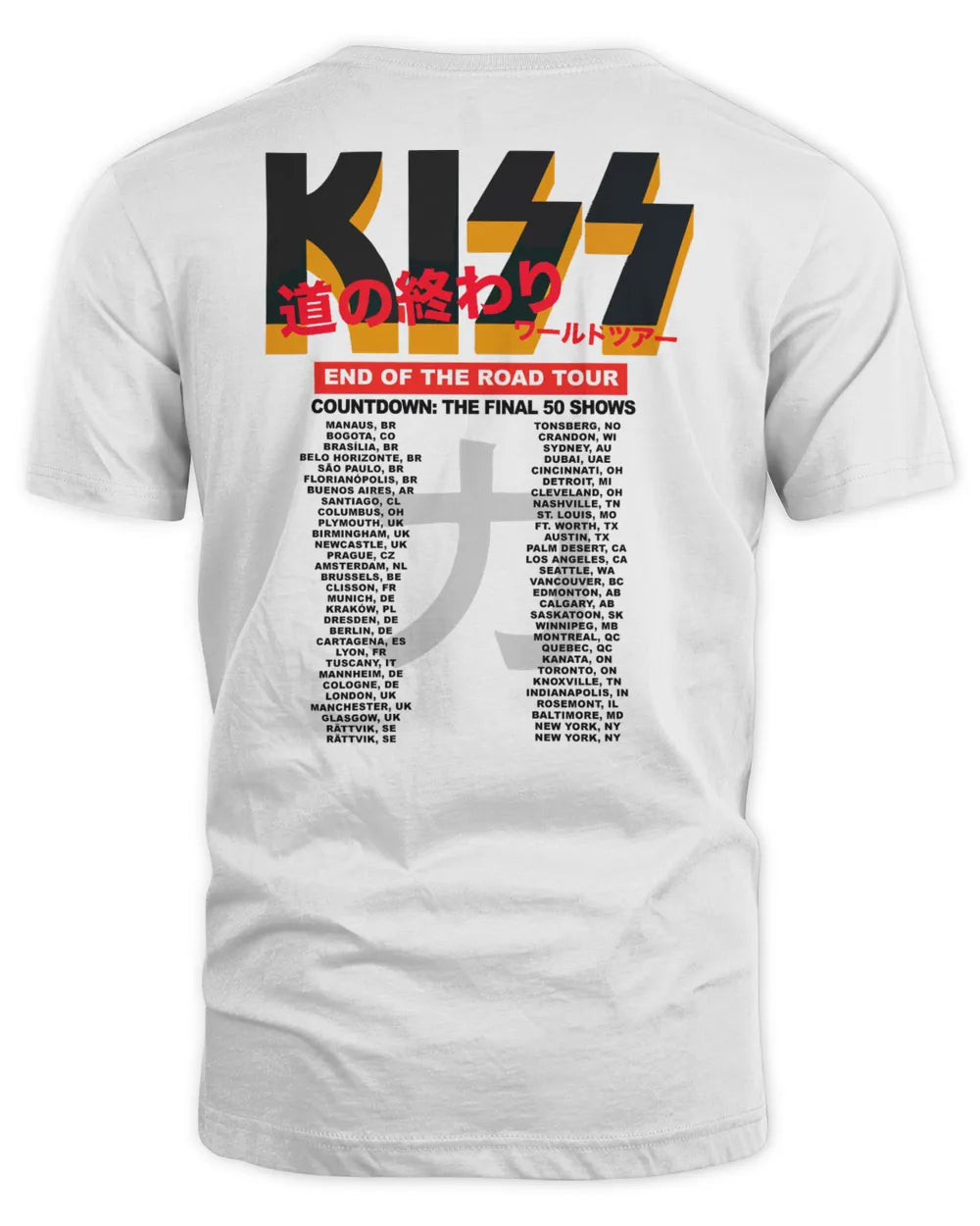 Kiss Merchandise 2023 Eotr Countdown Shirt