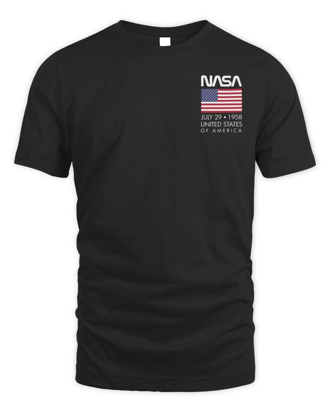 Nasa Merch Worm Logo Usa July 29 1958 Shirt